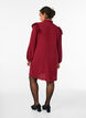 Kurzes Kleid mit R&uuml;schen und Glitzer , Dunkles Bordeaux, Model image number 2