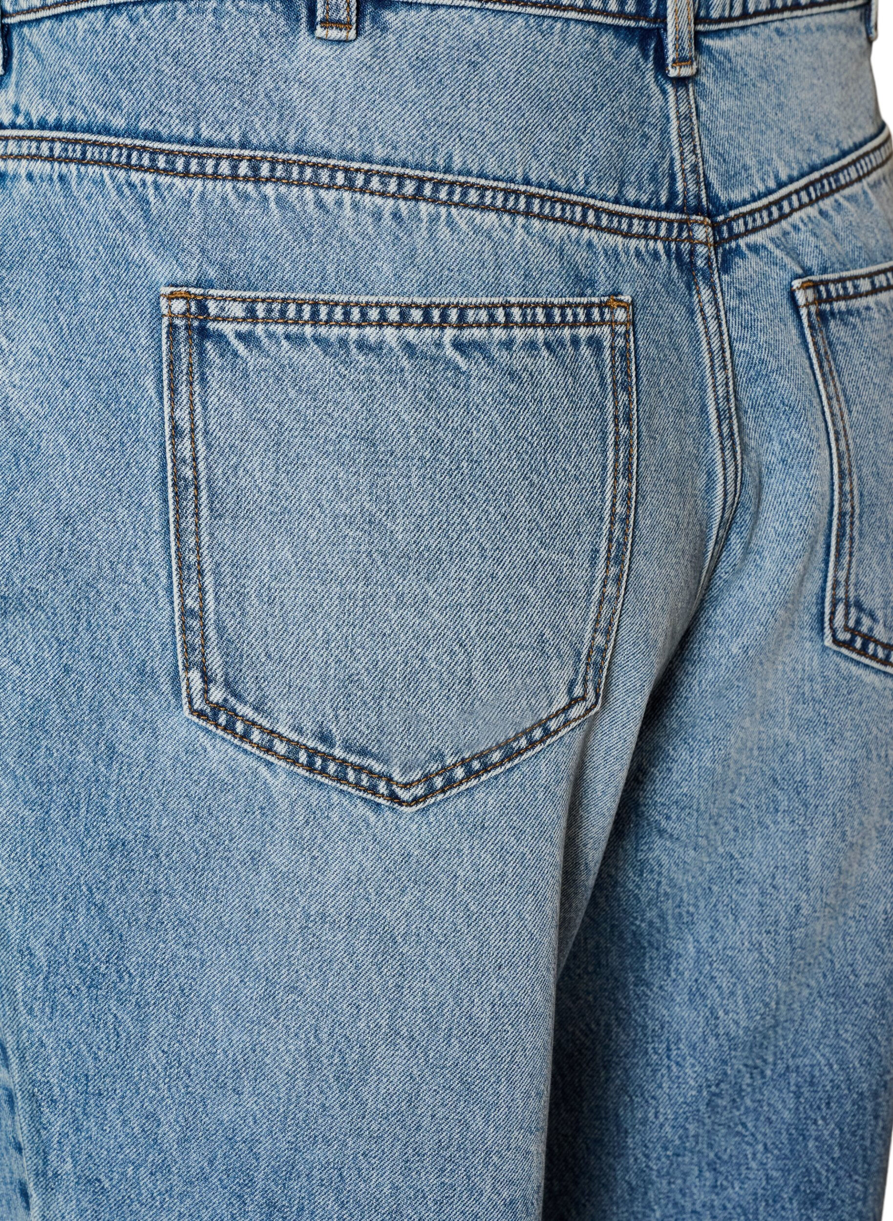 ZizziKiana Straight-Fit-Jeans mit hoher Taille, Blau, Packshot image number 3