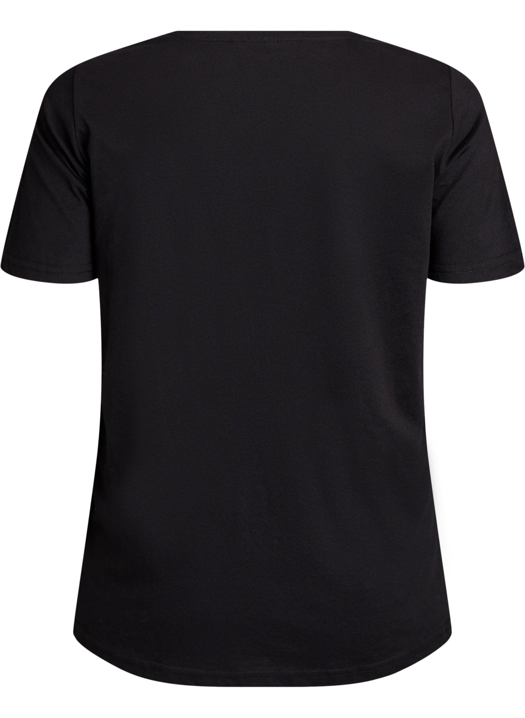 Zizzi T-Shirt mit Print, Schwarz, Packshot image number 1