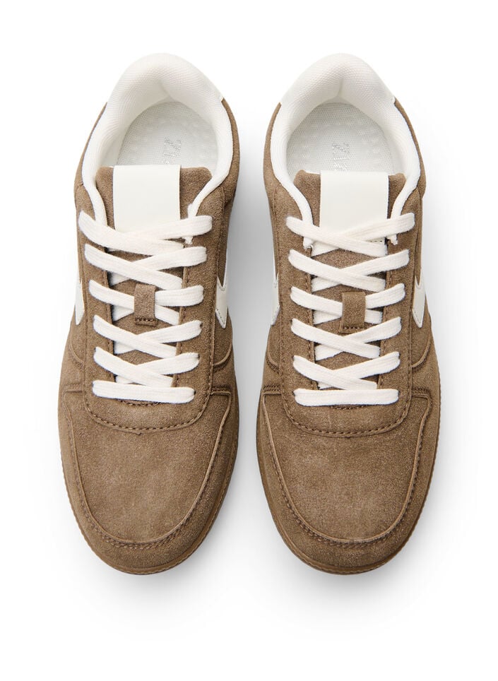 Sneaker aus Wildlederimitat, Braun, Packshot image number 2