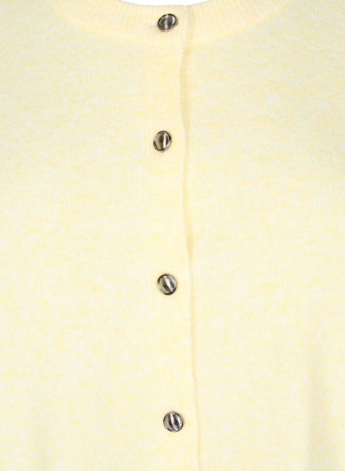 Strickjacke mit kurzen &Auml;rmeln, Gelb, Packshot image number 2