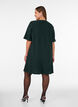 Kurzes A-Linien-Kleid mit Glitzerstreifen, Gr&uuml;n, Model image number 2