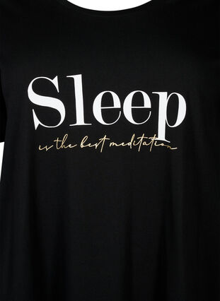 Kurzärmeliges Nachthemd aus Bio-Baumwolle, Black Sleep, Packshot image number 2