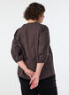 Karierte Bluse mit V-Ausschnitt und 3/4-&Auml;rmeln, Braun, Model image number 2