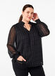 Gemusterte Chiffonbluse mit Schleifen, Black, Model image number 0