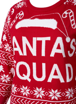 Pullover mit Weihnachtsmuster, Tango Red, Packshot image number 2