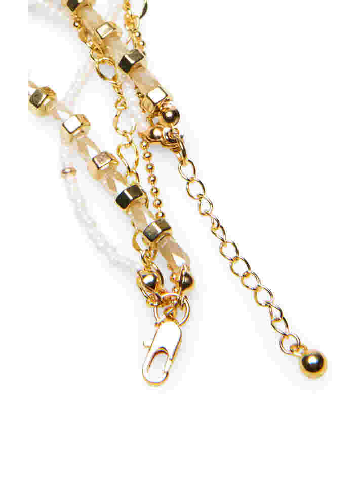 Armband mit Perlen, Gold, Packshot image number 1