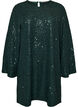 Kurzes Paillettenkleid in A-Linie, Gr&uuml;n, Packshot image number 0