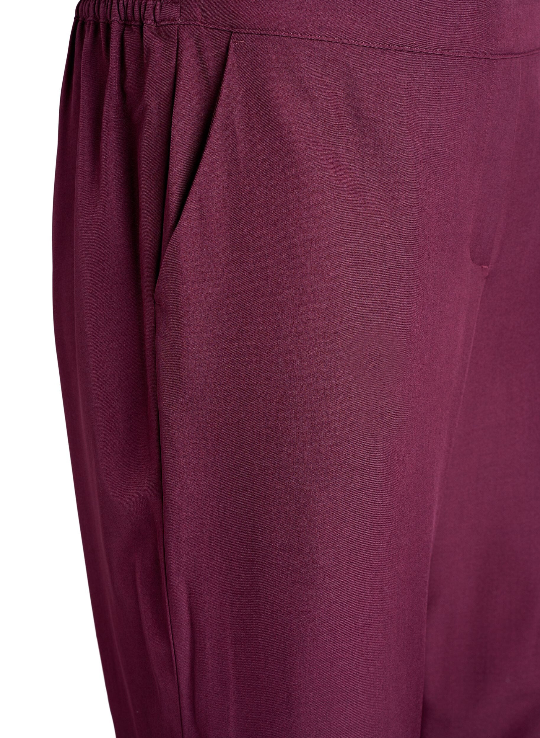ZizziLockere Hose mit Taschen, Dunkles Bordeaux, Packshot image number 2