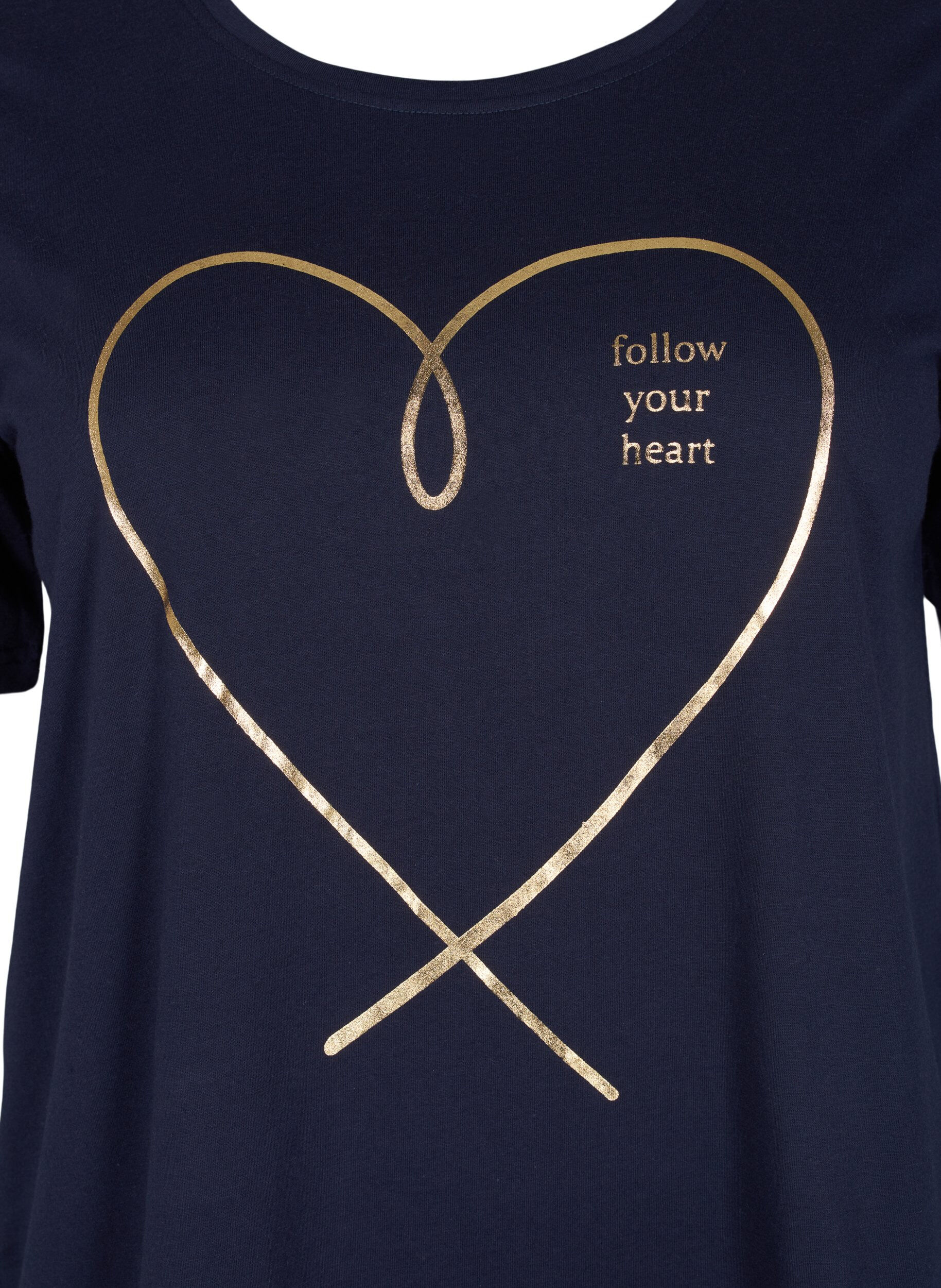 Zizzi FLASH - T-Shirt mit Motiv, Navy Blazer, Packshot image number 2