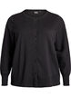 Feinstrick-Strickjacke mit Rundhalsausschnitt, Schwarz, Packshot image number 0