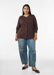 Strickjacke mit Herz-Lochstickerei, Braun, Model image number 1