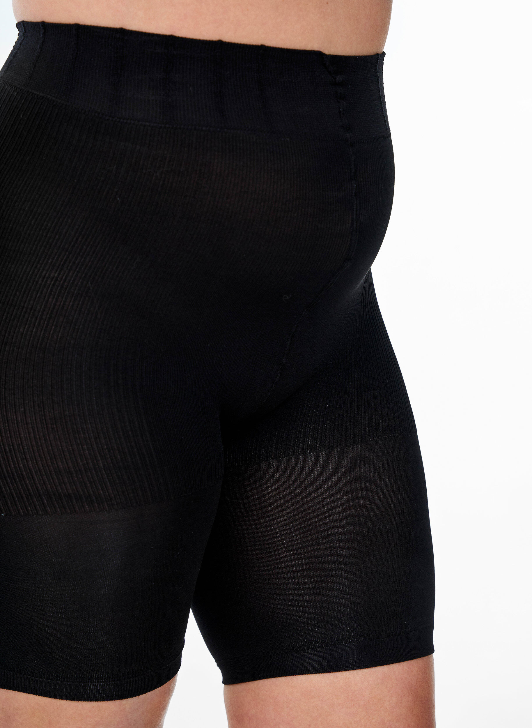 Zizzi 2er-Pack Push-up-Shorts aus 60 Denier mit Shaping-Effekt, Schwarz, Packshot image number 2