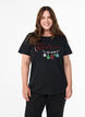 Weihnachts-T-Shirt aus Bio-Baumwolle, Schwarz, Model image number 0