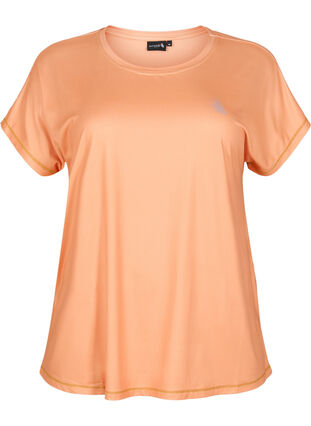Kurzarm Trainingsshirt, Apricot Nectar, Packshot image number 0