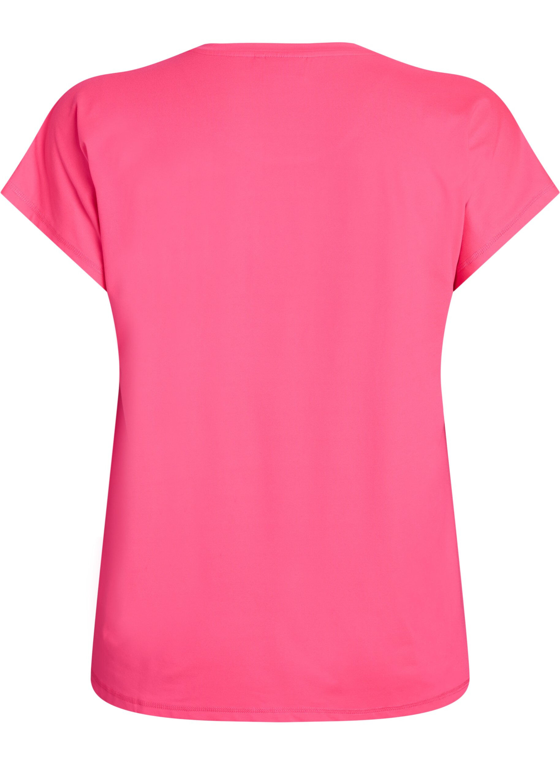 Zizzi Einfarbiges Trainings-T-Shirt, Pink, Packshot image number 1