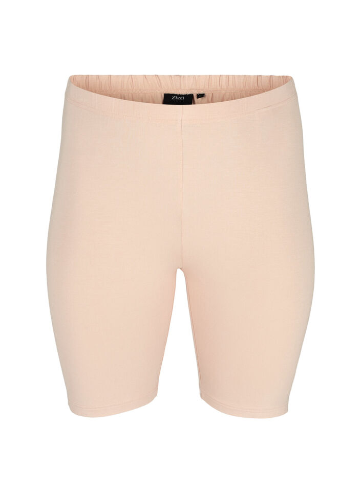 Einfarbige Basic Radlershorts, Beige, Packshot image number 0