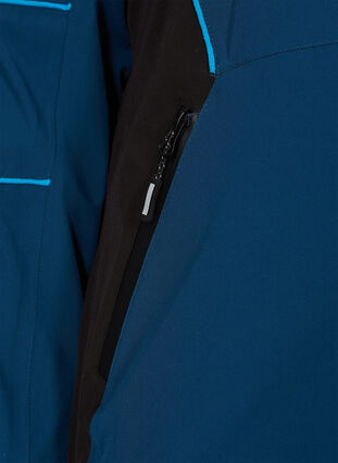 Wasserdichte Skijacke mit Kapuze, Blue Comb, Packshot image number 3
