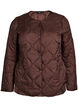 Steppjacke mit Druckkn&ouml;pfen und Rundhalsausschnitt, Braun, Packshot image number 0