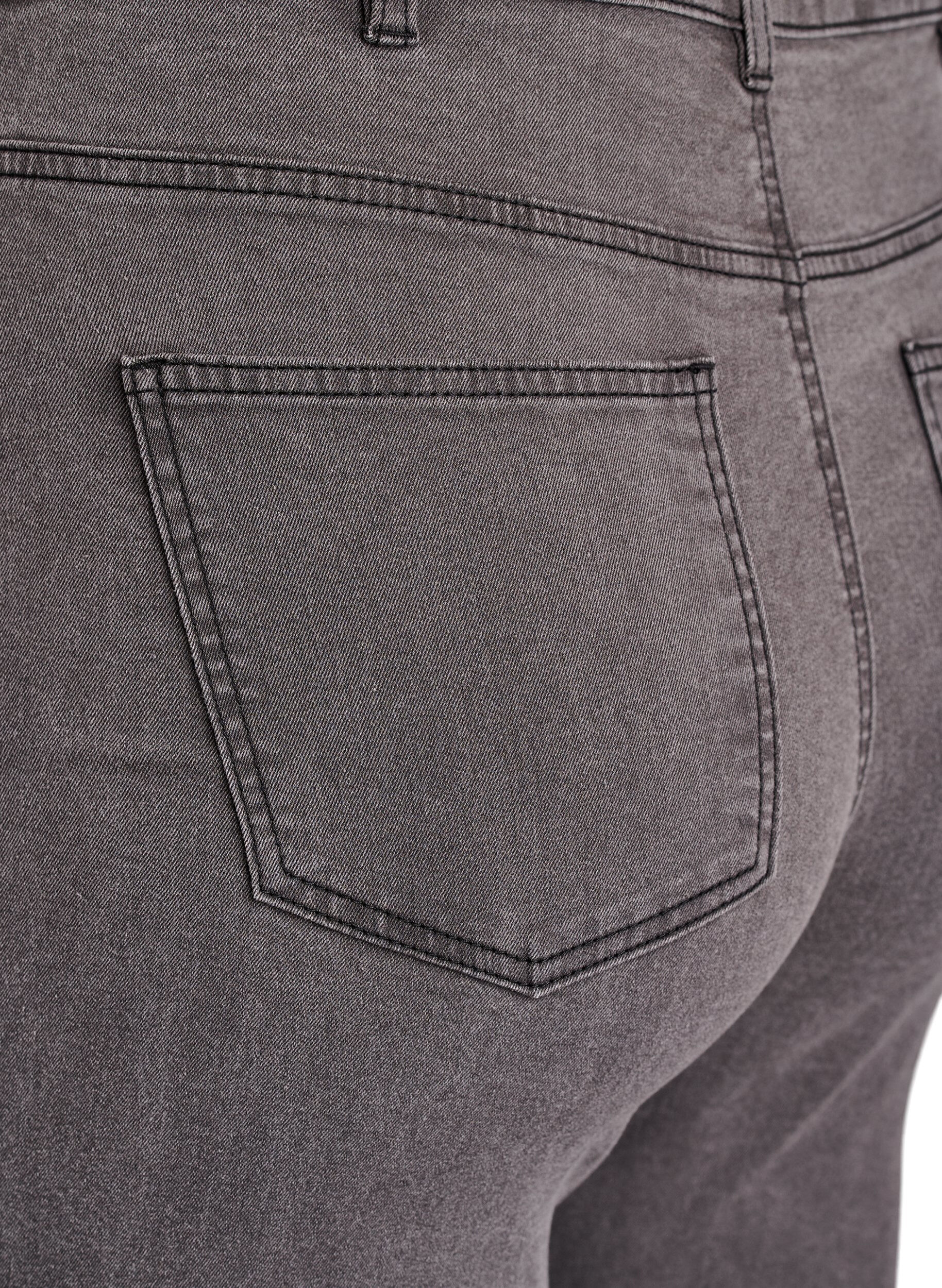 Zizzi Amy Super Slim Fit Jeans mit hoher Taille, Grau, Packshot image number 3