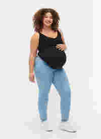 Schwangerschafts-Jeggings mit Taschen hinten, Light blue, Model