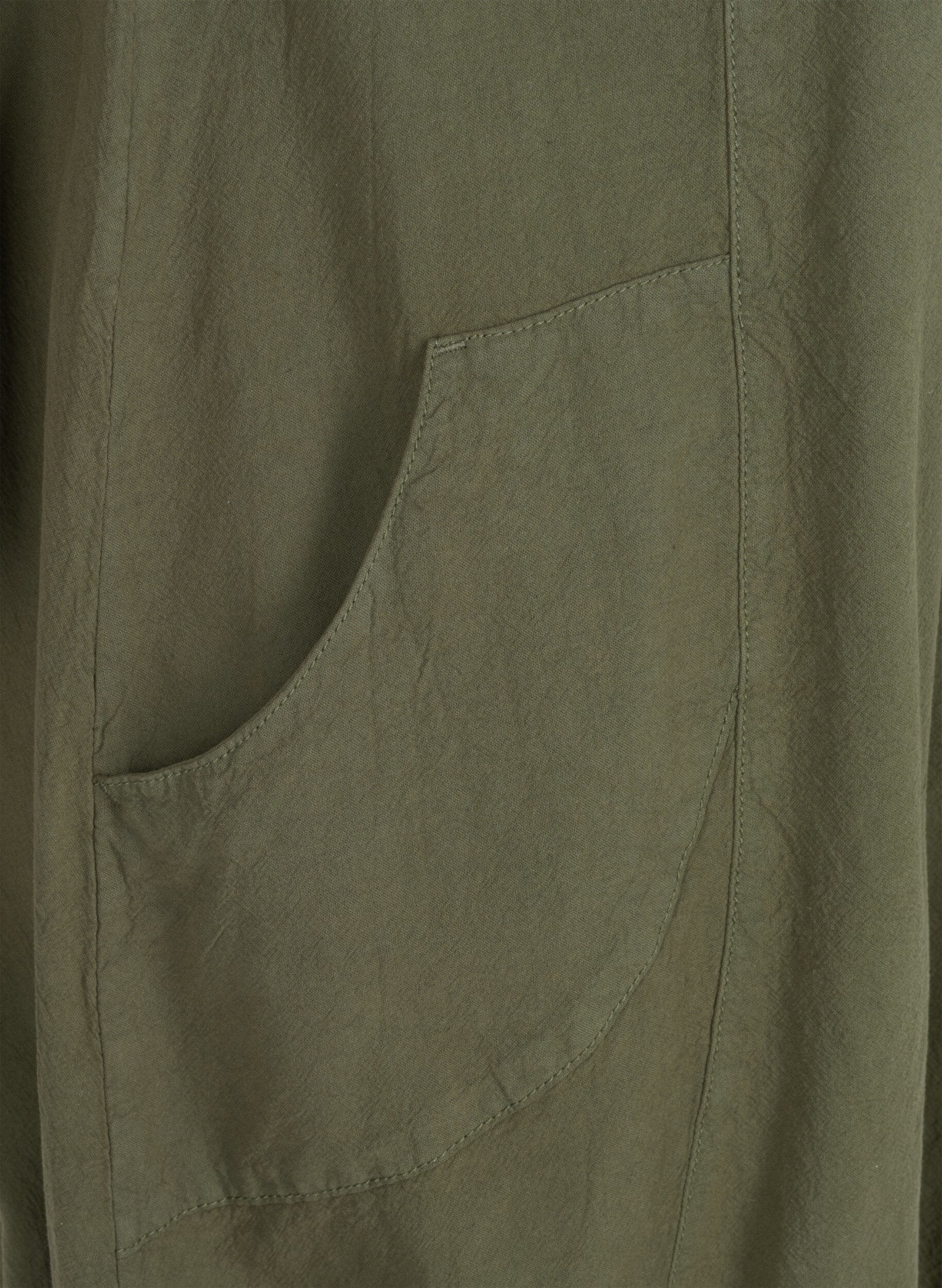 Zizzi Kurzarm Kleid aus Baumwolle, Gr&uuml;n, Packshot image number 2