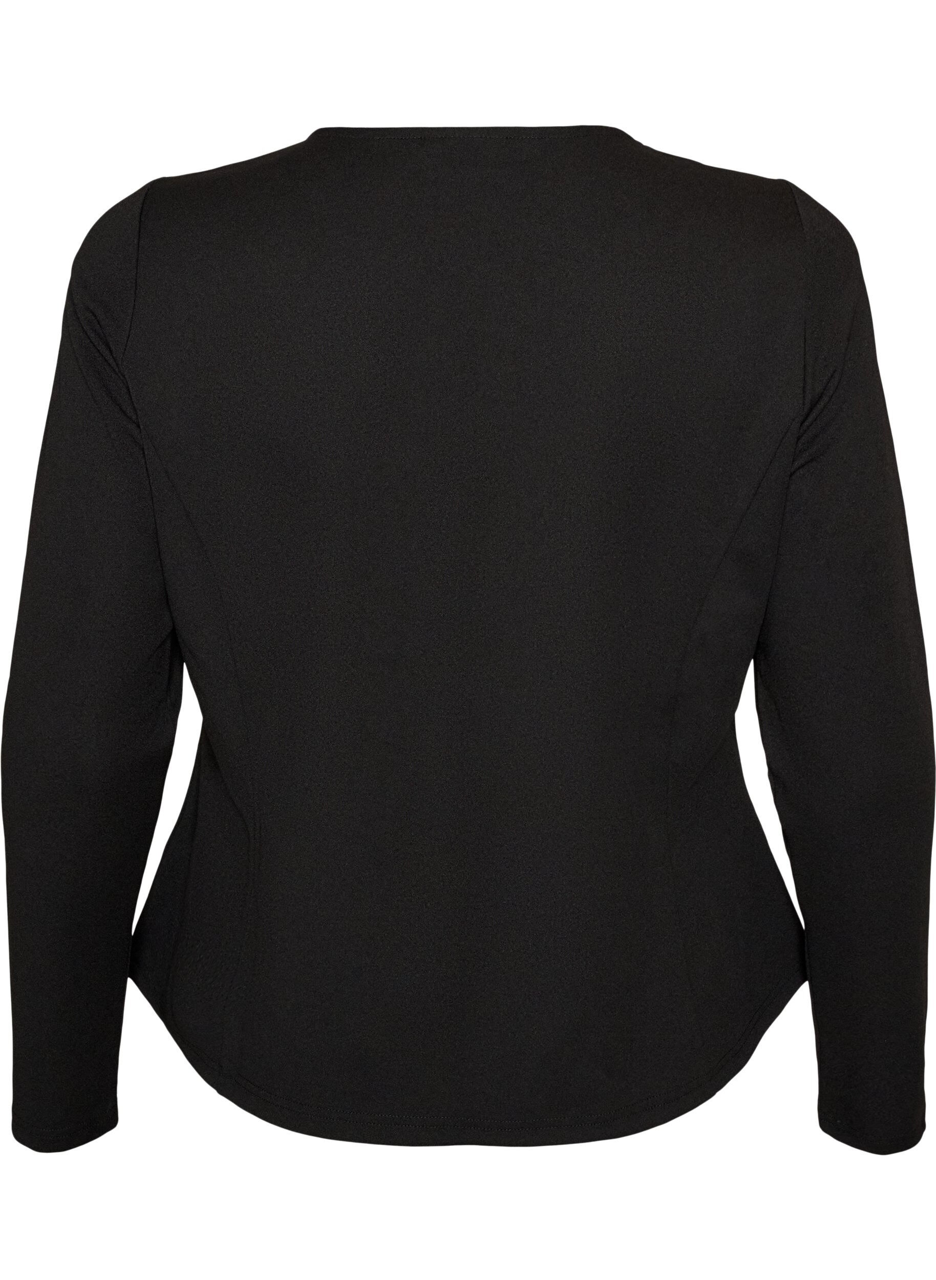 ZizziFigurbetonter Cardigan mit Knotenverschl&uuml;ssen, Schwarz, Packshot image number 1