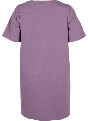 Meliertes T-Shirt-Nachthemd mit kurzen Ärmeln, Vintage Violet Mel., Packshot image number 1