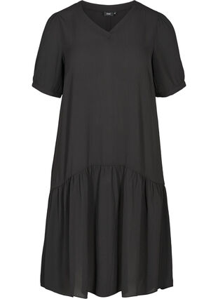 Kleid mit 2/4-Ärmeln und A-Linie, Black, Packshot image number 0