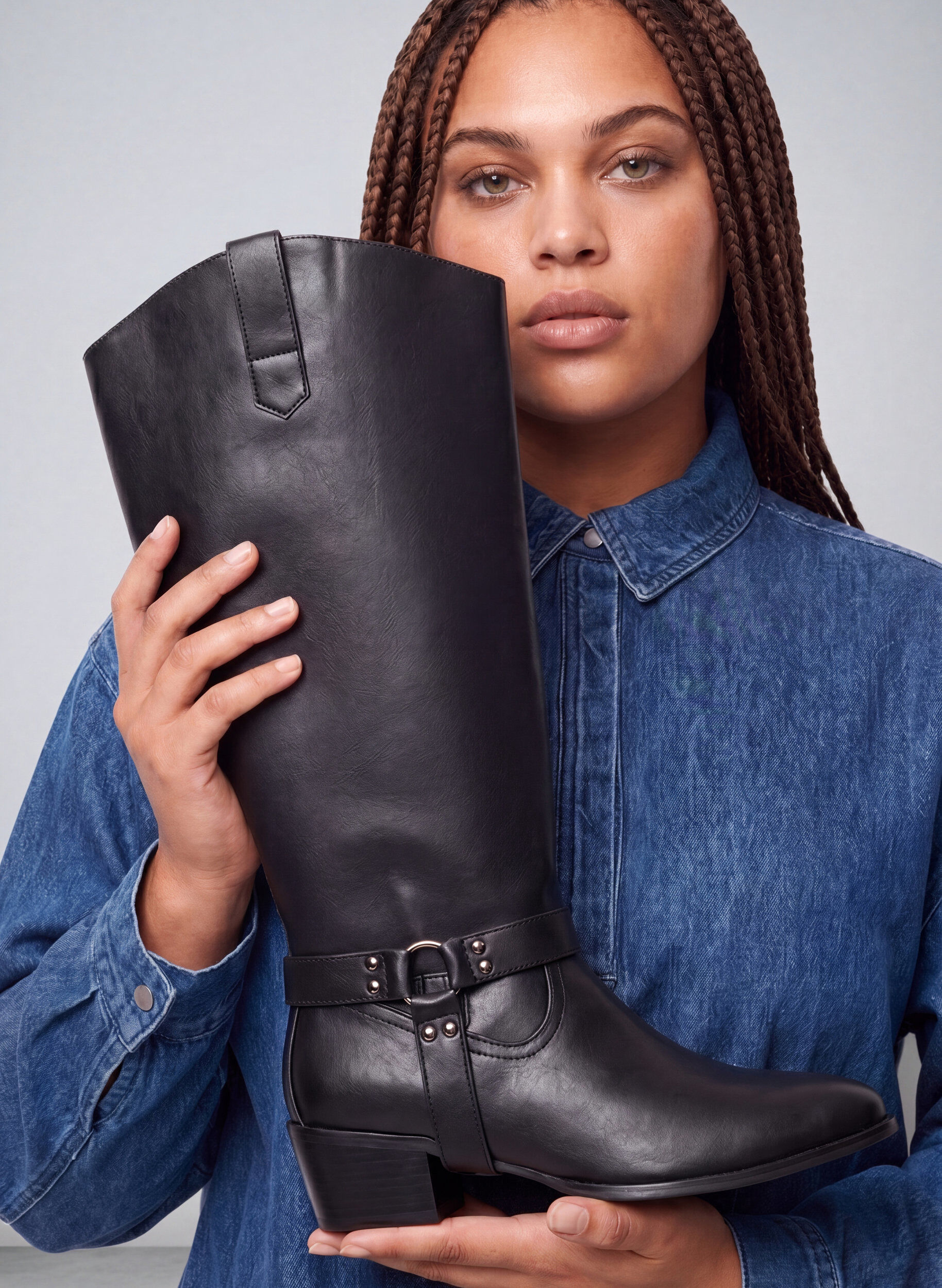 Weiter Passform - Langschaftstiefel mit abnehmbarem Schaft