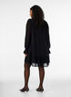 Kleid aus Viskose mit R&uuml;schen und transparenten &Auml;rmeln, Schwarz, Model image number 2