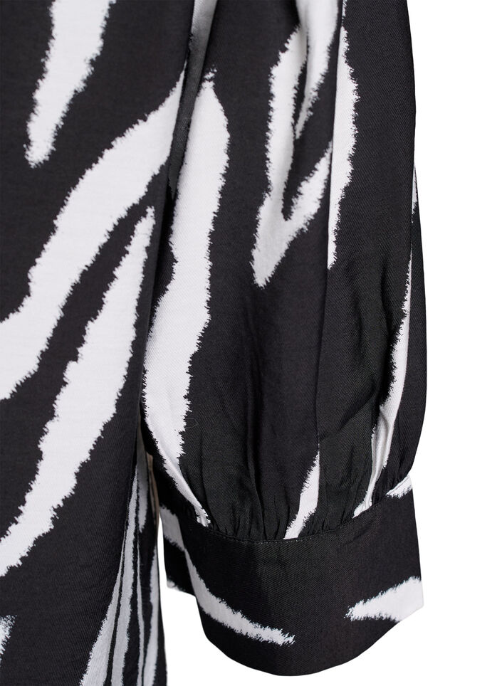 Bluse mit Puff und langen &Auml;rmeln, Schwarz, Packshot image number 3