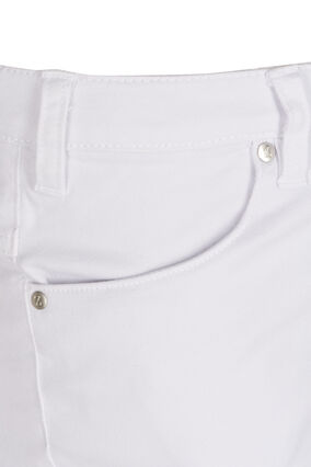 Slim Fit Emily Shorts mit normaler Taille, Bright White, Packshot image number 2