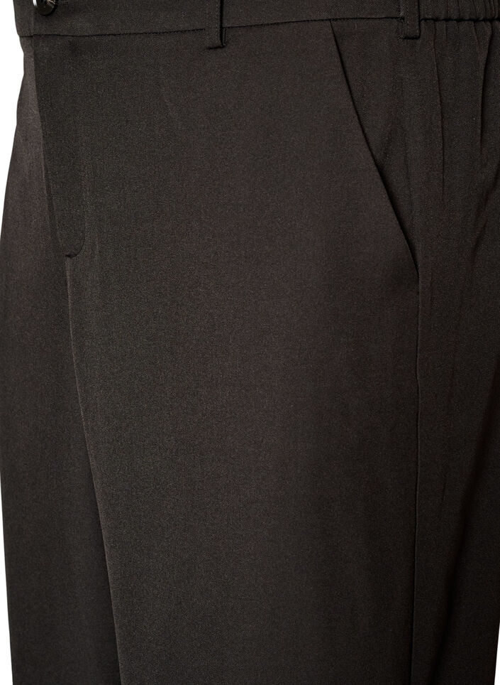Hose in Barrel-Passform mit hoher Taille, Schwarz, Packshot image number 2