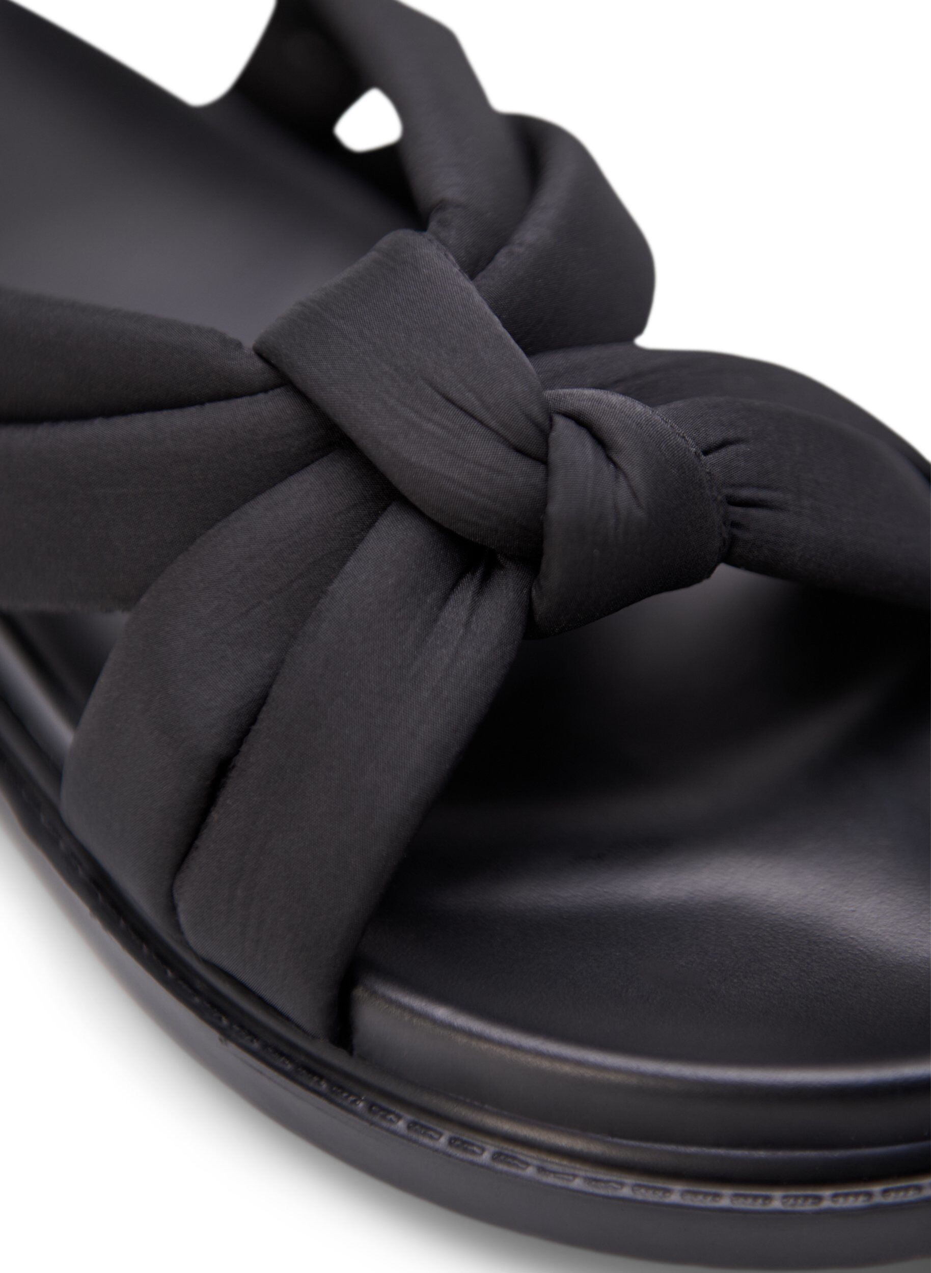 Zizzi Extra-Weite - Sandale mit Knotendetail, Schwarz, Packshot image number 3