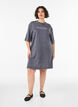 Lockeres T-Shirt-Kleid mit Washed-Optik, Grau, Model image number 1