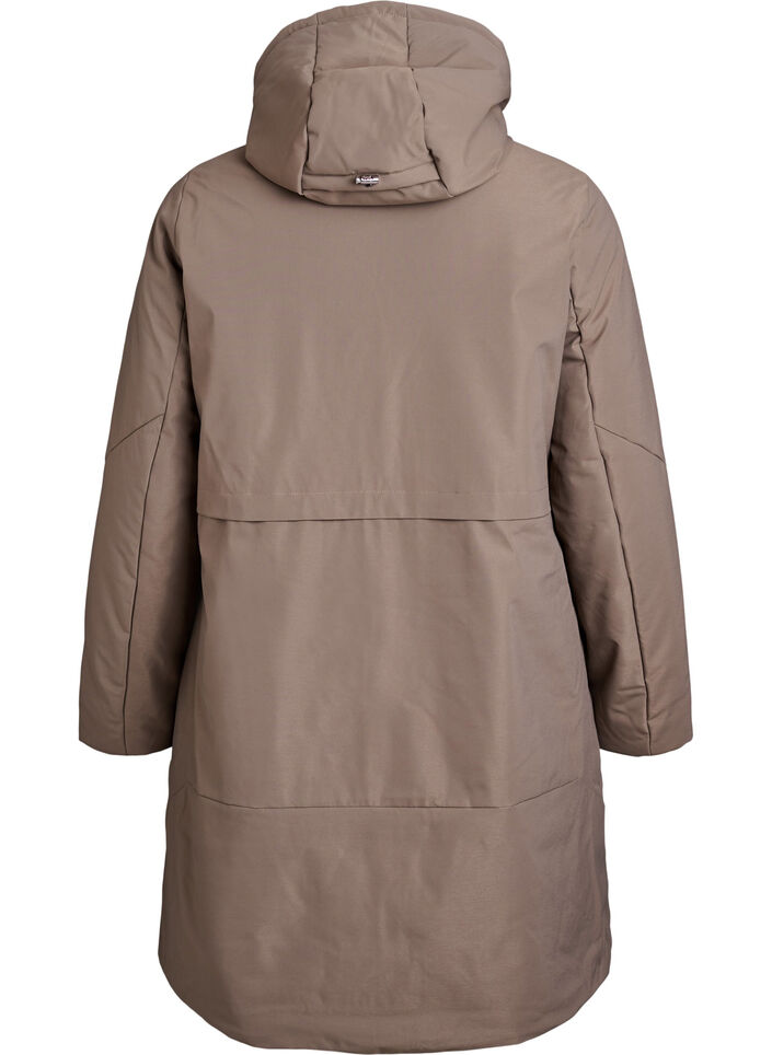 Winterjacke mit verstellbarer Taille, Braun, Packshot image number 1