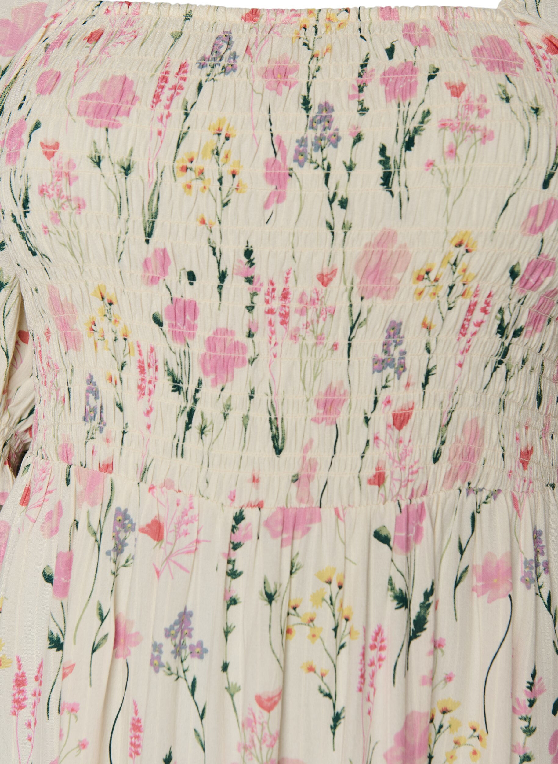 ZizziGebl&uuml;mtes Sommerkleid aus Viskose, Vanille, Packshot image number 2