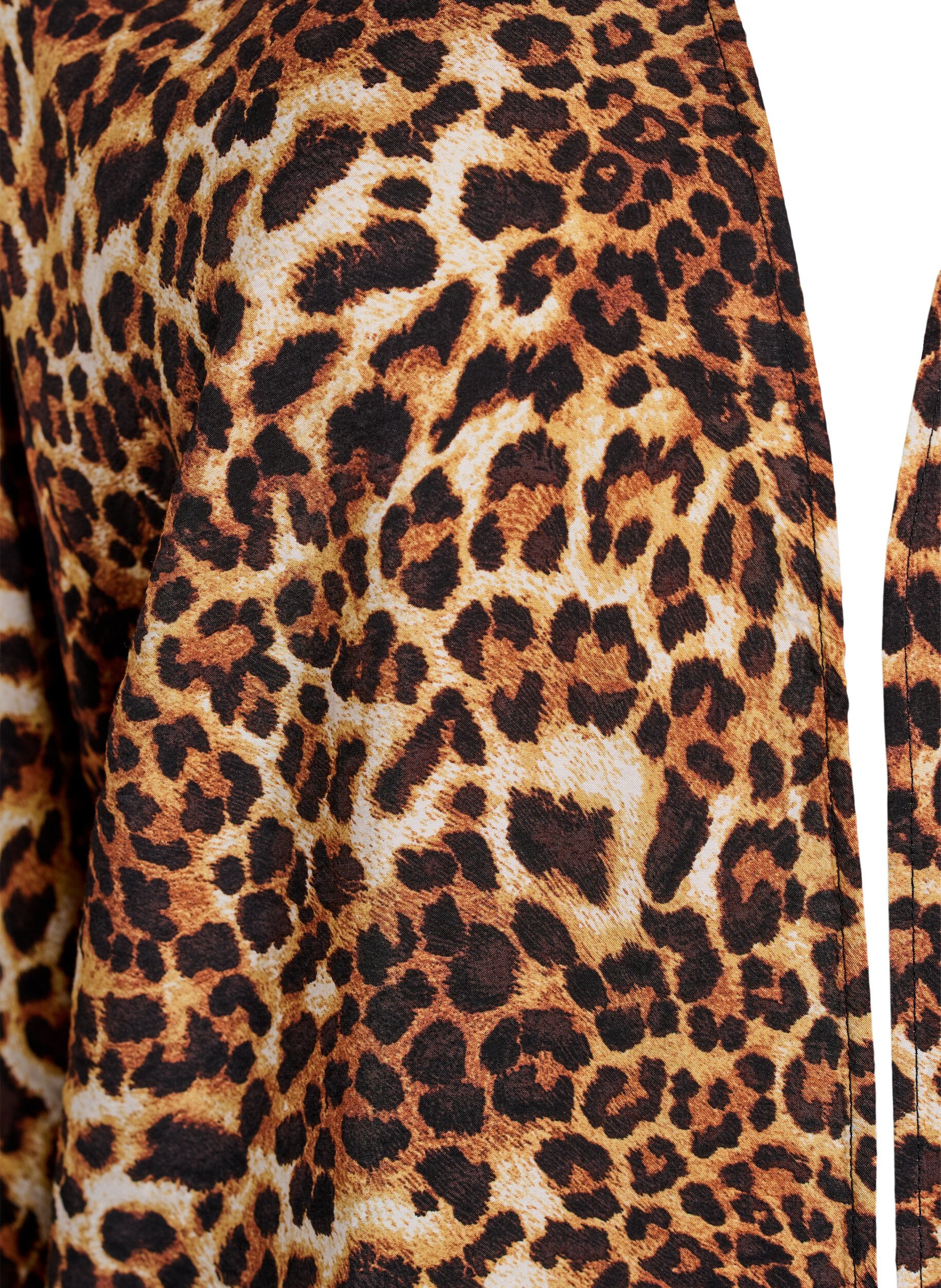 Zizzi Viskose-Kimono mit 3/4-&Auml;rmeln, Braun, Packshot image number 2