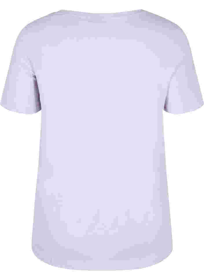 Kurzarm T-Shirt aus Baumwolle mit Aufdruck, Thistle Bird, Packshot image number 1