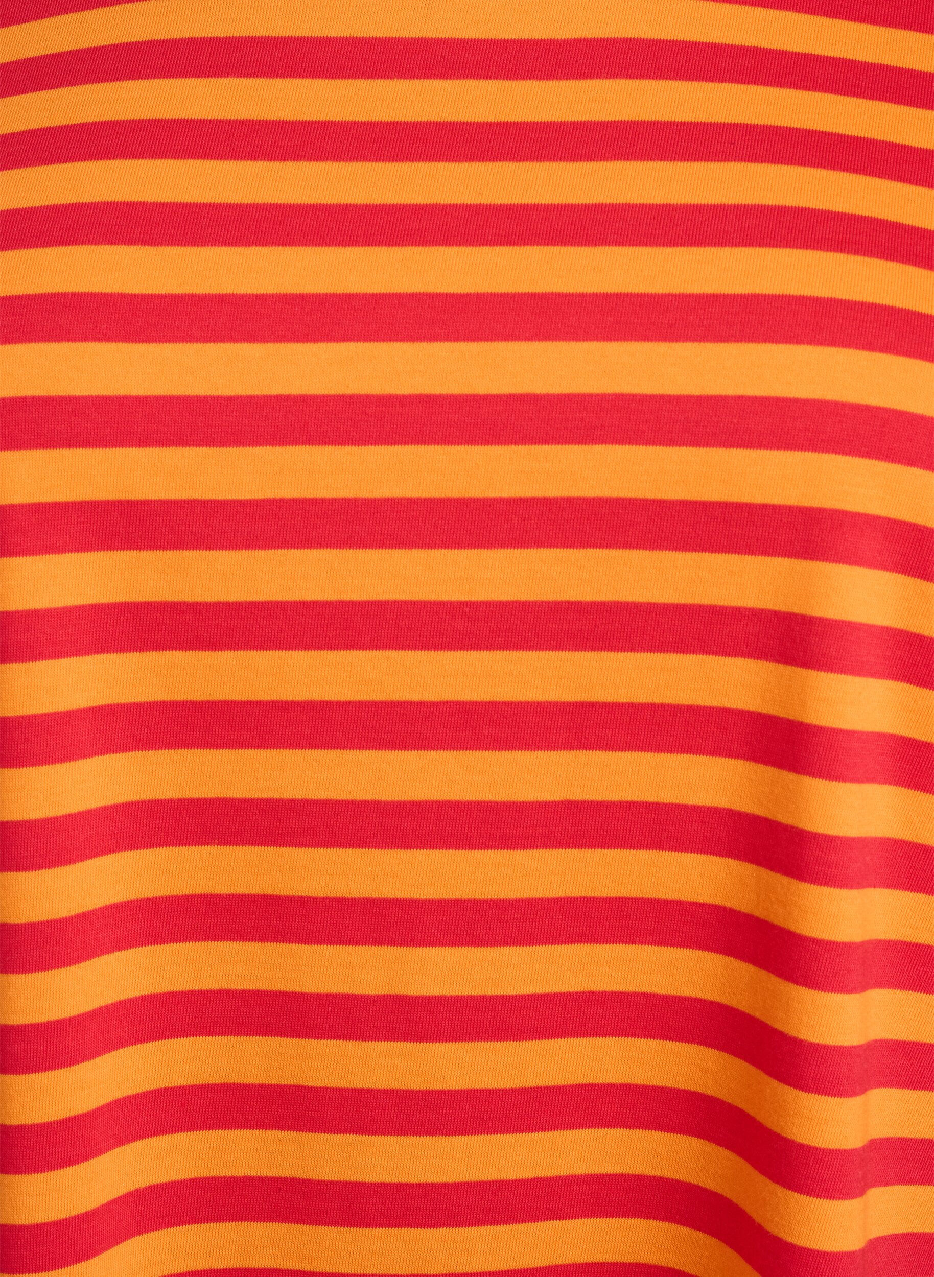 Zizzi Lang gestreiftes Nachthemd, Rot, Packshot image number 2