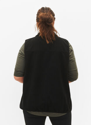 Fleeceweste mit Taschen, Black, Model image number 1
