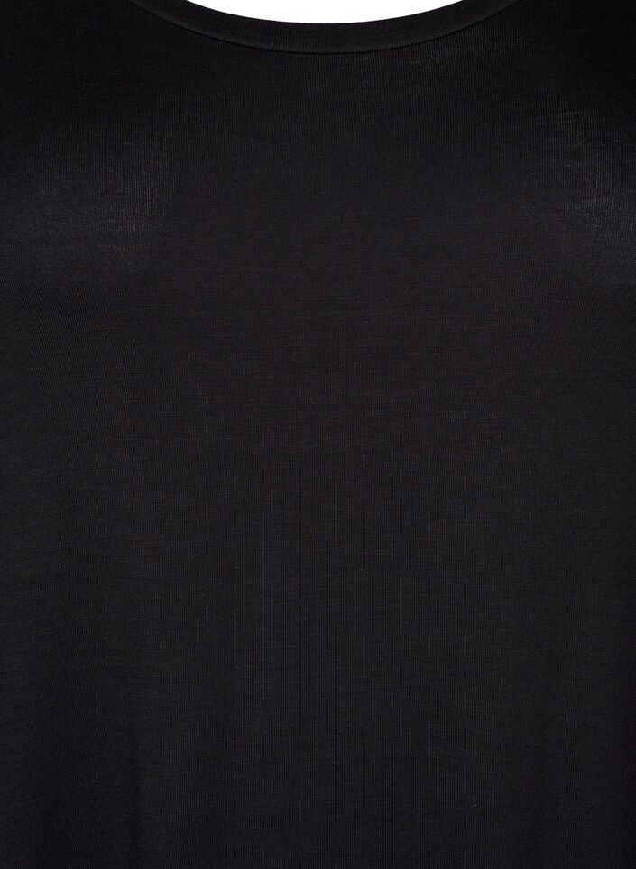 Midikleid mit kurzen Ärmeln aus Viskose, Black, Packshot image number 2