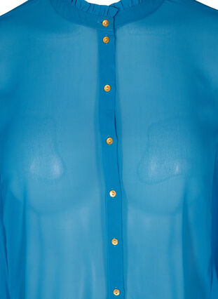 Kurzarm Bluse, Blue ASS, Packshot image number 2