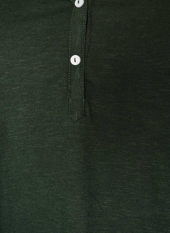 T-Shirt mit Knopfleiste, Gr&uuml;n, Packshot image number 2