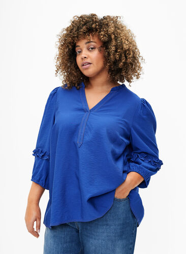 Bluse mit Ruffles, Surf the web, Model image number 0