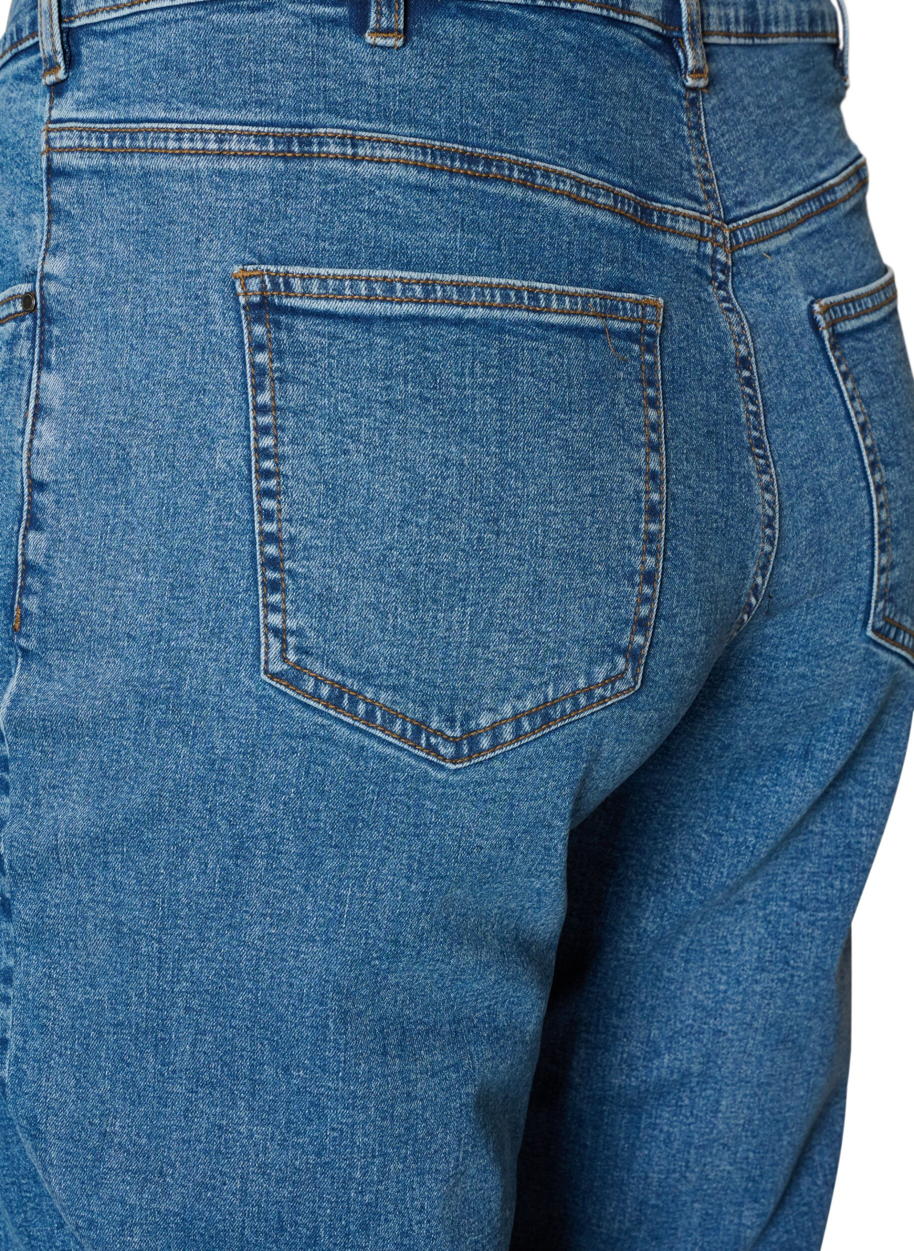 ZizziGek&uuml;rzte Vera Jeans mit geradem Bein, Blau, Packshot image number 3
