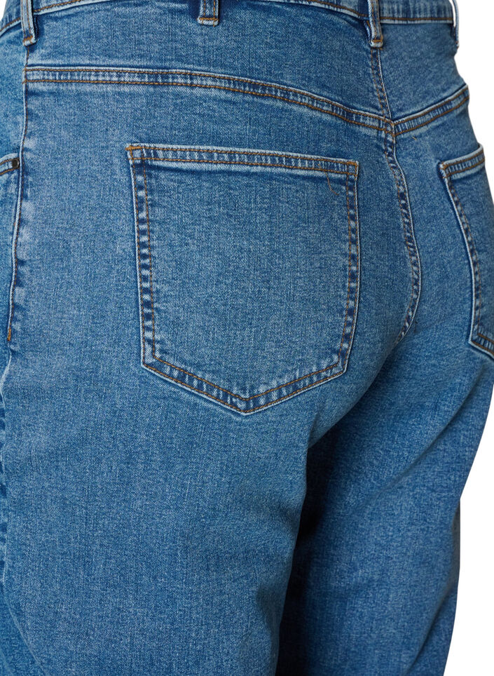 Gek&uuml;rzte Vera Jeans mit geradem Bein, Blau, Packshot image number 3