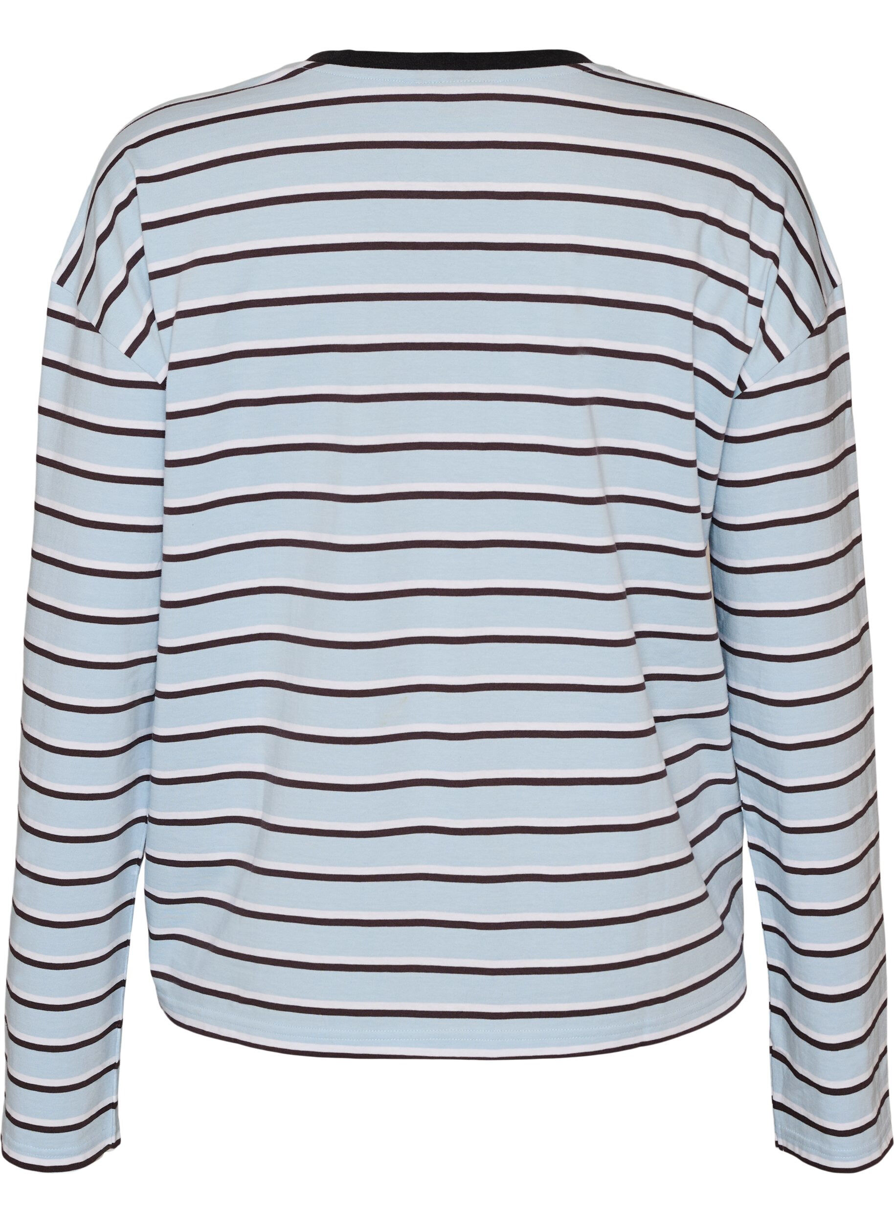 ZizziBasic T-Shirt mit langen &Auml;rmeln, Blau, Packshot image number 1