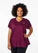 Lockeres Trainings-T-Shirt mit V-Ausschnitt, Rot, Model image number 0